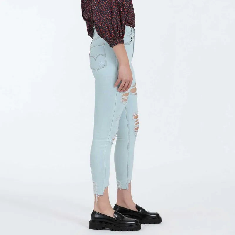 Calça Jeans Levi's® 720 High Rise Super Skinny Clara Com Rasgos