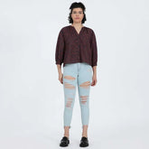 Calça Jeans Levi's® 720 High Rise Super Skinny Clara Com Rasgos