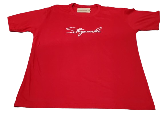 Camisa masculina vermelha estampada